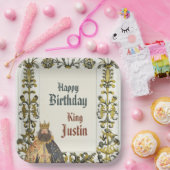 Medieval Renaissance King Birthday  Papieren Bordje (Feest)