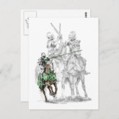 Medieval Renaissance Knachten Briefkaart (Voorkant / Achterkant)