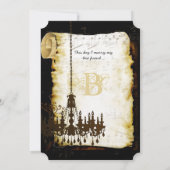 Medieval Renaissance Marry My Best Friend Wedding Kaart (Achterkant)