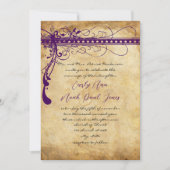 Medieval Renaissance Paars Faux Parchment Kaart (Voorkant)