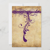 Medieval Renaissance Paars Faux Parchment Kaart (Achterkant)