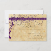 Medieval Renaissance Paars Faux Parchment Kaart (Voorkant)