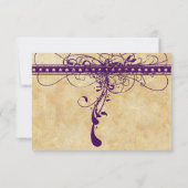 Medieval Renaissance Paars Faux Parchment Kaart (Achterkant)