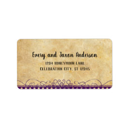 Medieval Renaissance Plum Large Shipping Labels