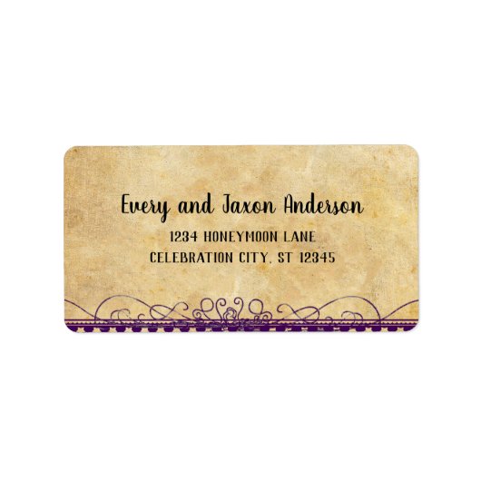 Medieval Renaissance Plum Large Shipping Labels (Voorkant)