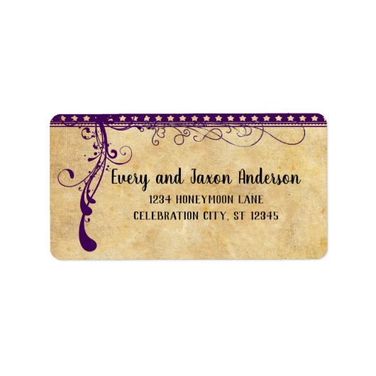 Medieval Renaissance Plum Large Shipping Labels (Voorkant)