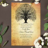 Medieval renaissance Swirl Tree Wedding Kaart