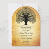 Medieval renaissance Swirl Tree Wedding Kaart (Voorkant)