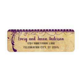 Medieval Renaissance Ultra Violet Return Address Etiket