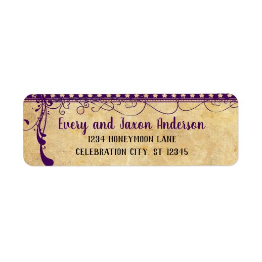 Medieval Renaissance Ultra Violet Return Address Etiket (Voorkant)