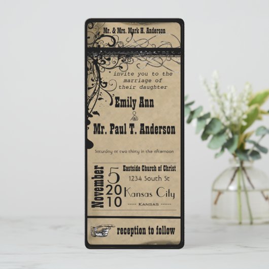 Medieval Renaissance Wedding Kaart (Staand voorkant)