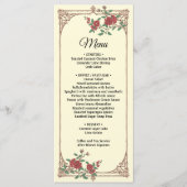 Medieval-Romantic met Wooden Lijst Weddenschap Menu (Voorkant)