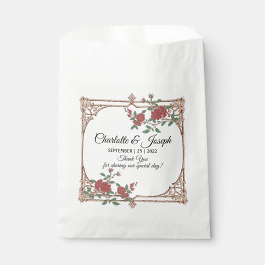 Medieval Romantic Wedding Favor Bag Bedankzakje (Voorkant)