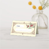 Medieval Romantic Wedding Folded Place Card Plaatskaartje (Voorkant)