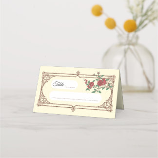 Medieval Romantic Wedding Folded Place Card Plaatskaartje