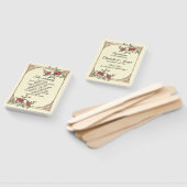 Medieval Romantic Wedding Programme Hand Fan Handwaaier (Niet-gemonteerd)