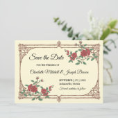 Medieval Romantic Wedding Save the Date Kaart (Staand voorkant)