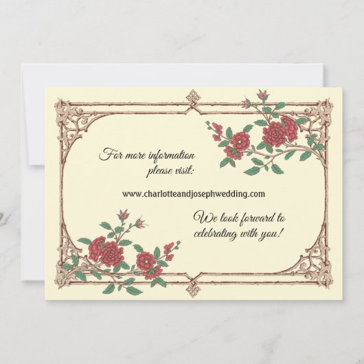 Medieval Romantic Wedding Save the Date Kaart (Achterkant)