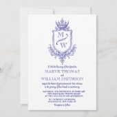 Medieval Royal Crest Monogram Wedding Invitation (Voorkant)