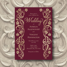 Medieval Royal Rozen Sword Wedding Invitation