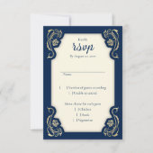 Medieval Royal Rozen Wedding RSVP Kaart (Voorkant)