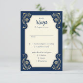 Medieval Royal Rozen Wedding RSVP Kaart (Staand voorkant)