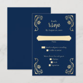 Medieval Royal Rozen Wedding RSVP Kaart (Voorkant / Achterkant)