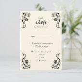 Medieval Royal Rozen Wedding RSVP Kaart (Staand voorkant)