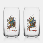 Medieval Russian Bogatyr Blikvorm Glas (Voorkant)