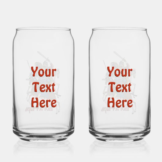 Medieval Russian Bogatyr Blikvorm Glas (Achterkant)