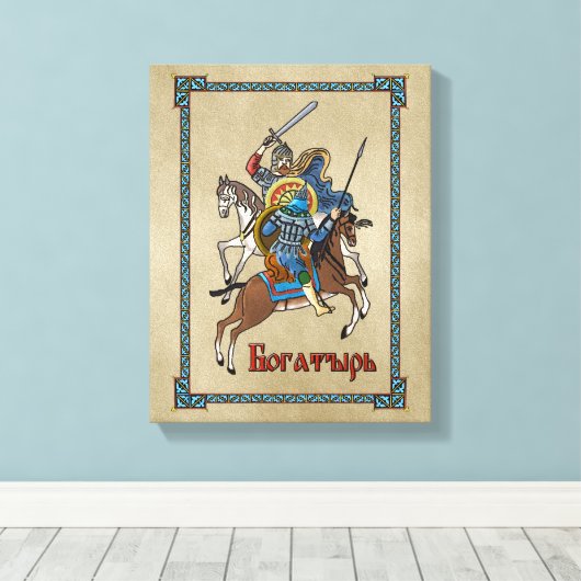Medieval Russian Bogatyr Canvas Afdruk (Insitu (Houten vloer))