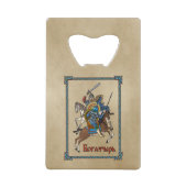 Medieval Russian Bogatyr Creditkaart Flessenopener (Voorkant)