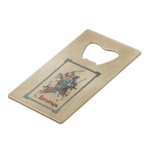 Medieval Russian Bogatyr Creditkaart Flessenopener