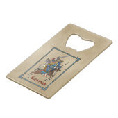 Medieval Russian Bogatyr Creditkaart Flessenopener (Achterkant Gekanteld)