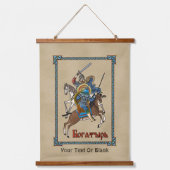 Medieval Russian Bogatyr Hangend Wandkleed (Voorkant)
