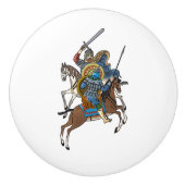 Medieval Russian Bogatyr Keramische Knop (Voorkant)