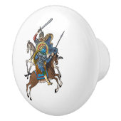 Medieval Russian Bogatyr Keramische Knop (Rechts)