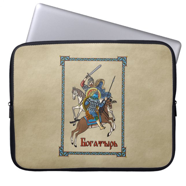 Medieval Russian Bogatyr Laptop Sleeve (Voorkant)