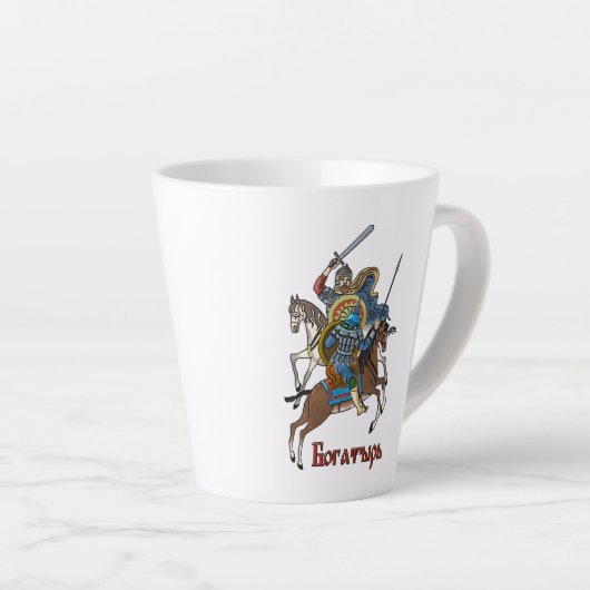 Medieval Russian Bogatyr Latte Mok (Rechterhoek)