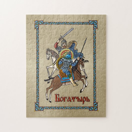Medieval Russian Bogatyr Legpuzzel (Verticaal)