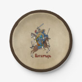 Medieval Russian Bogatyr Papieren Bordje (Voorkant)