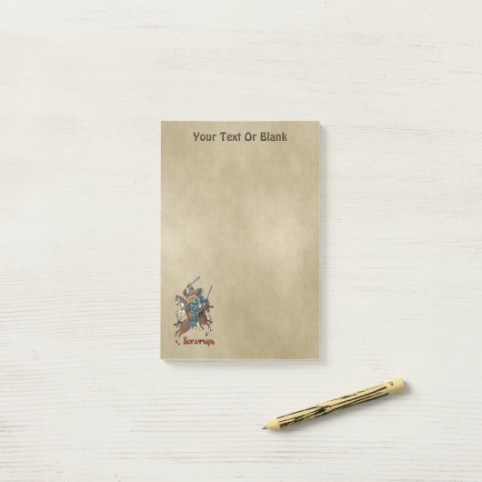 Medieval Russian Bogatyr Post-it® Notes (Op bureau)