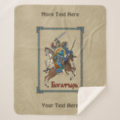 Medieval Russian Bogatyr Sherpa Deken (Voorkant)