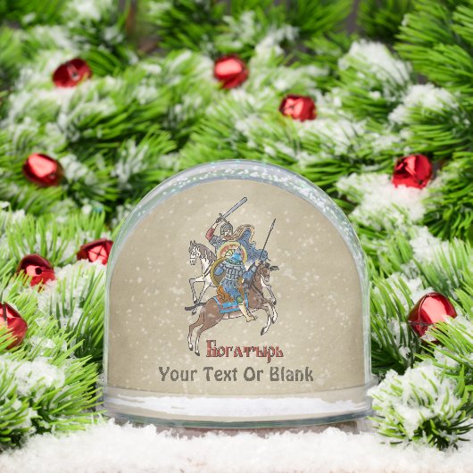 Medieval Russian Bogatyr Sneeuwbol (Kerstmis)