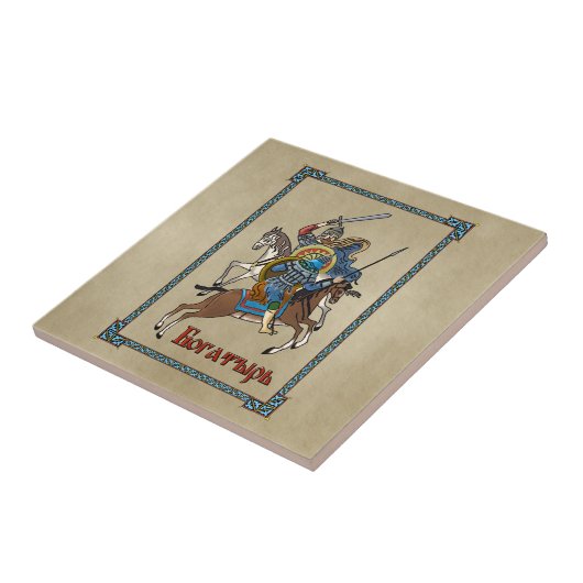 Medieval Russian Bogatyr Tegeltje (Zijkant)
