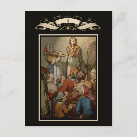 Medieval scène briefkaart (Voorkant)