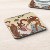 Medieval Scene van Georges Barbier Bier Onderzetter (Linkerzijde)