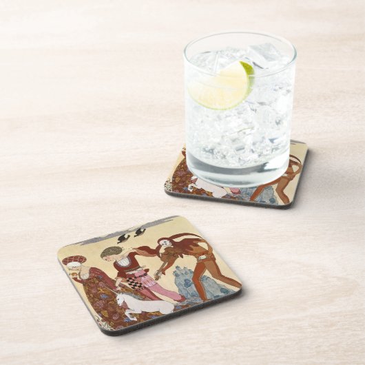 Medieval Scene van Georges Barbier Bier Onderzetter (Rechterzijde)