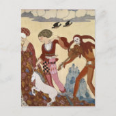 Medieval Scene van Georges Barbier Briefkaart (Voorkant)