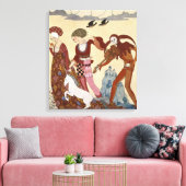 Medieval Scene van Georges Barbier Canvas Afdruk (Insitu (Woonkamer))